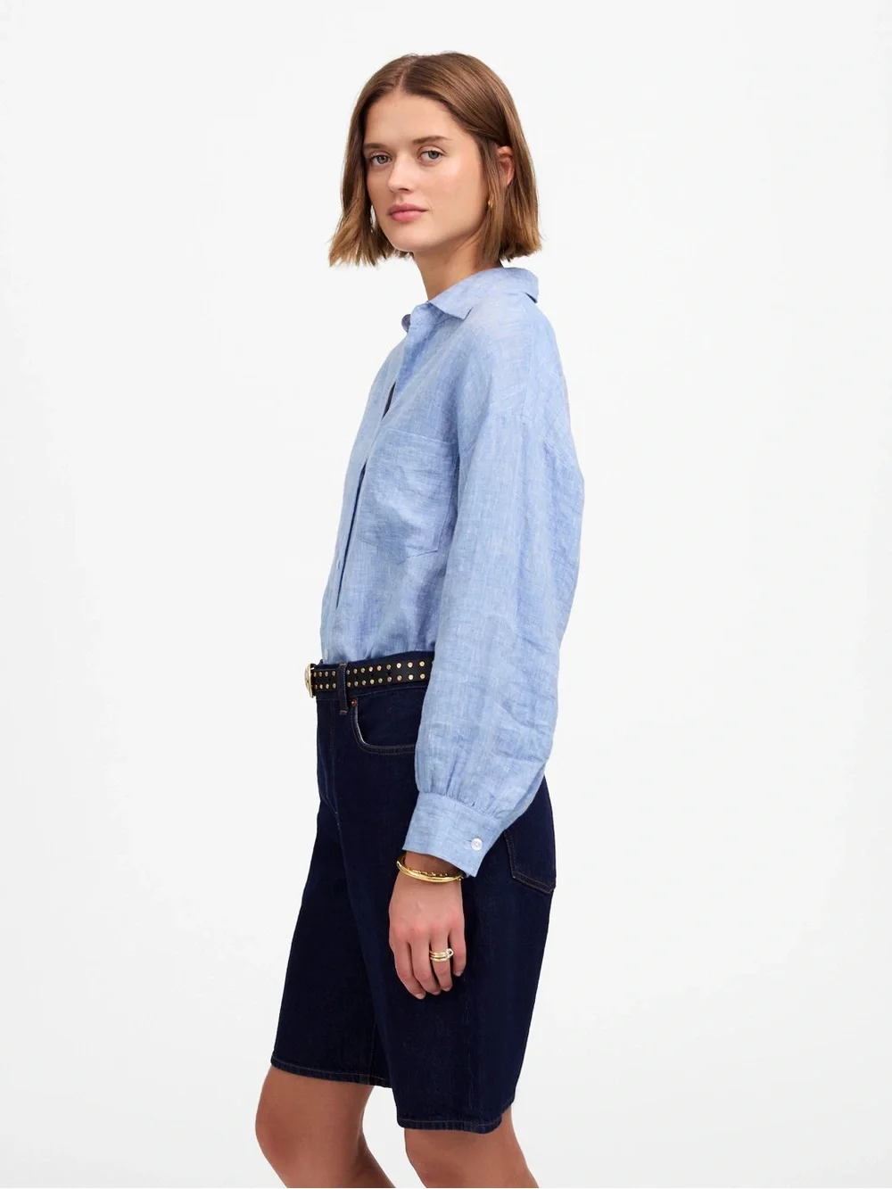 Madewell The 1997 Denim Bermuda Short In Bronxville Wash Size 23